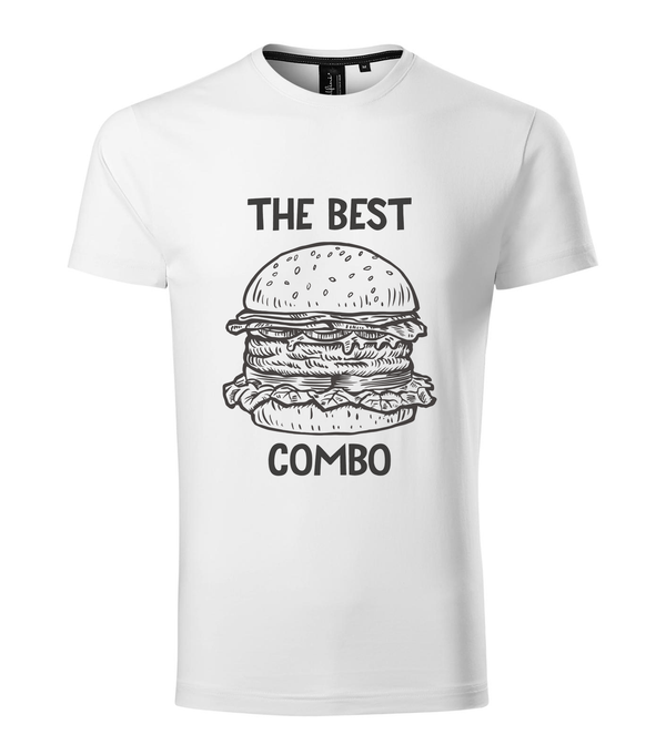 The best combo - Hamburger - Prémium férfi póló fehér