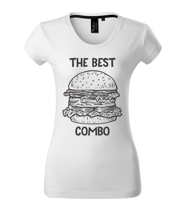 The best combo - Hamburger - Prémium női póló fehér