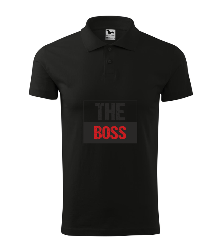 The boss - Galléros férfi póló fekete