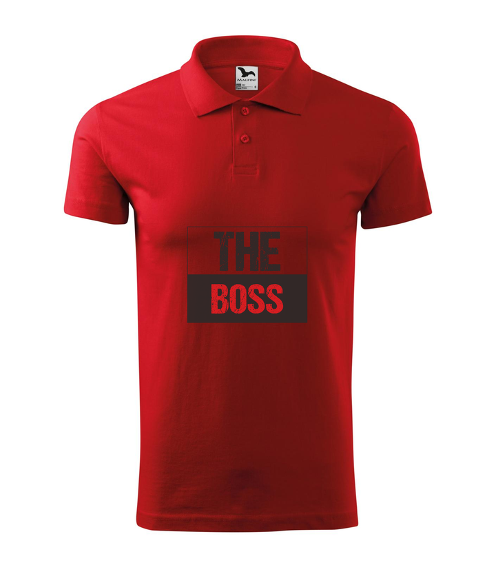 The boss - Galléros férfi póló piros