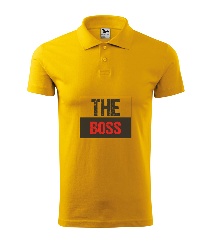 The boss - Galléros férfi póló sárga