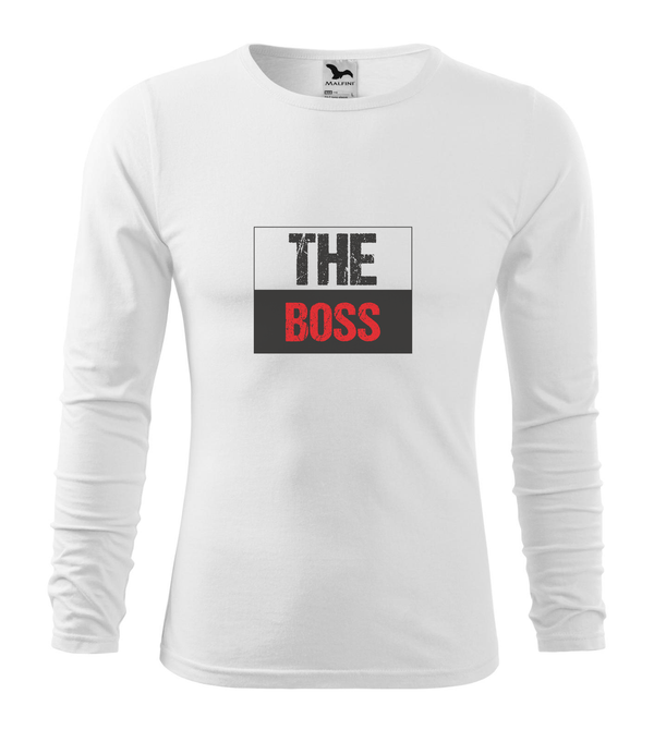 The boss - Hosszú ujjú férfi póló fehér