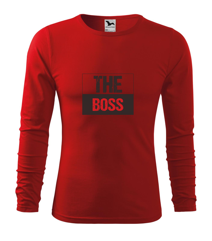 The boss - Hosszú ujjú férfi póló piros