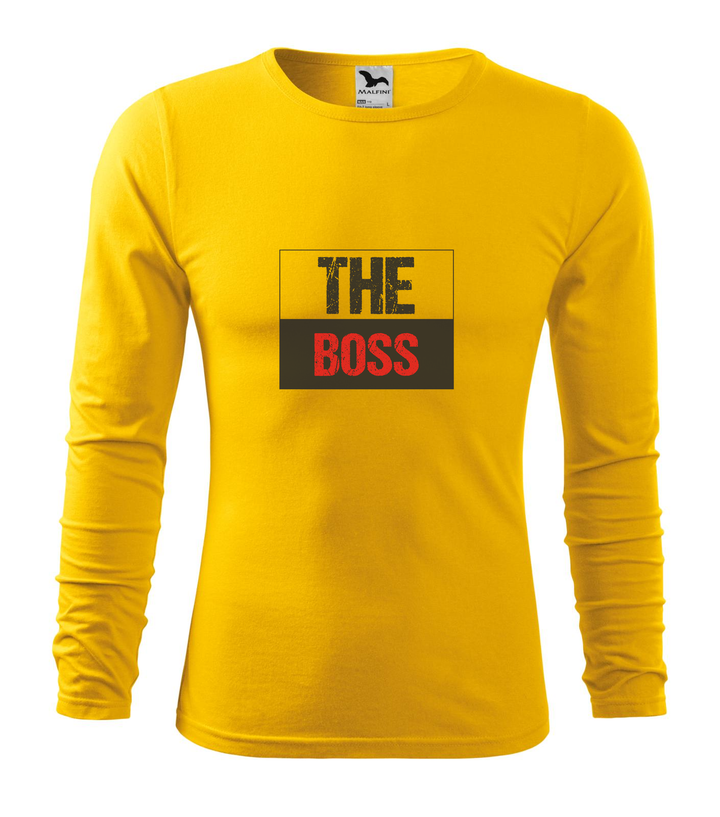The boss - Hosszú ujjú férfi póló sárga