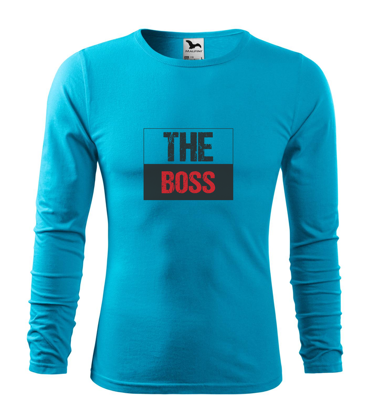 The boss - Hosszú ujjú férfi póló türkiz