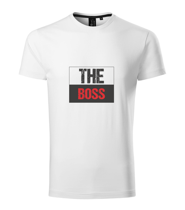 The boss - Prémium férfi póló fehér