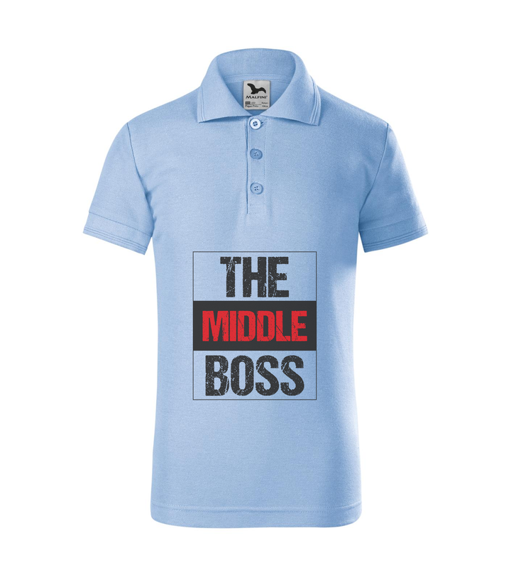 The middle boss - Galléros gyerek póló égszínkék