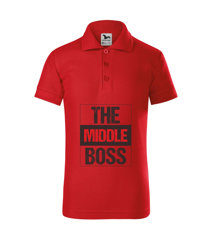 The middle boss - Galléros gyerek póló piros