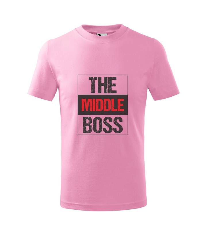 The middle boss - Gyerek póló rózsaszín