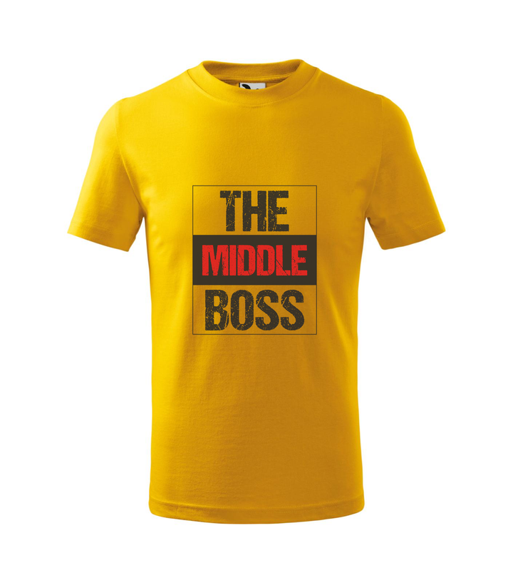The middle boss - Gyerek póló sárga