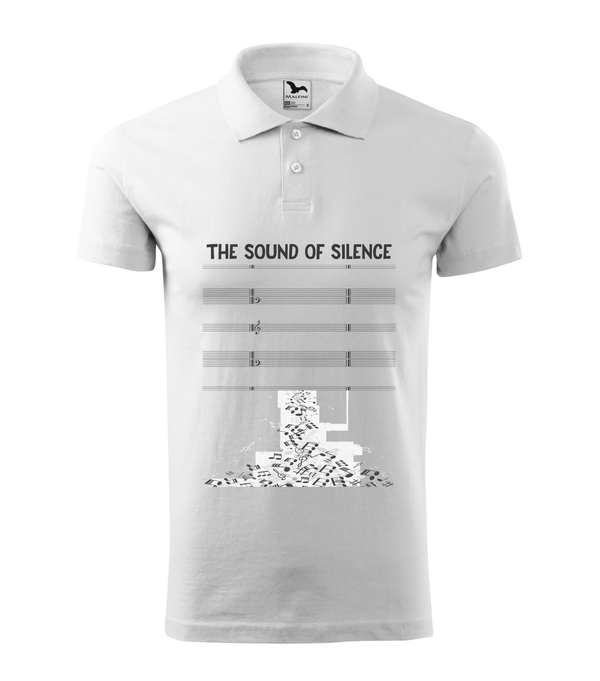 The sound of silence - Galléros férfi póló fehér