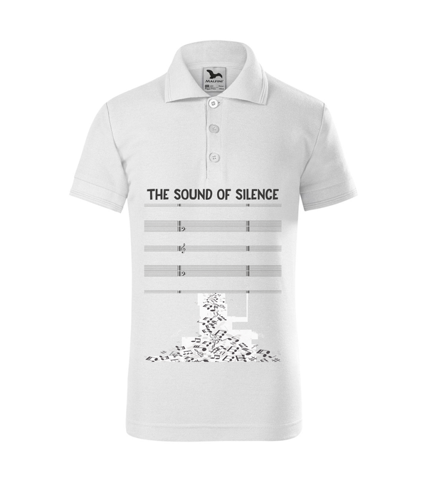 The sound of silence - Galléros gyerek póló fehér