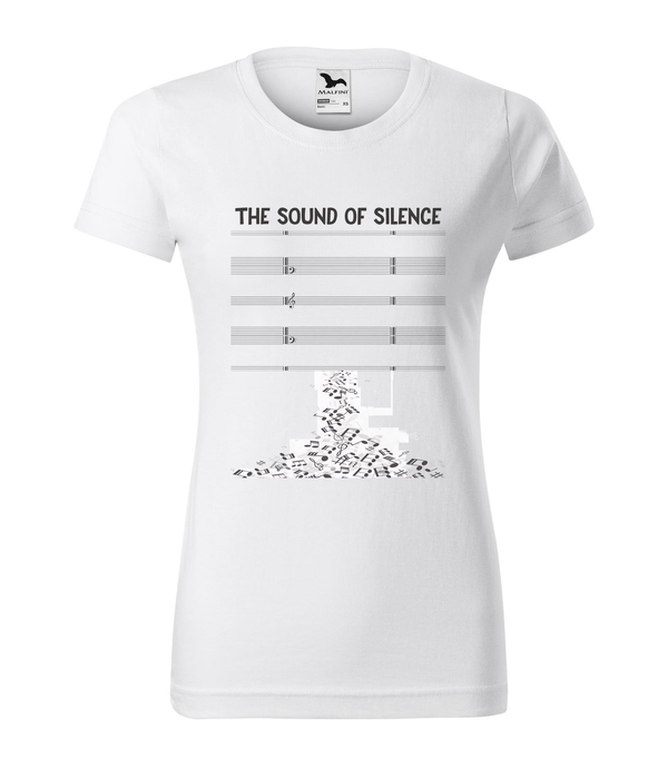 The sound of silence - Női póló fehér