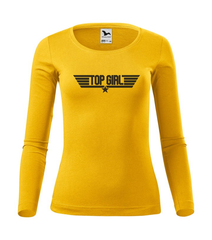 Top girl - Hosszú ujjú női póló sárga
