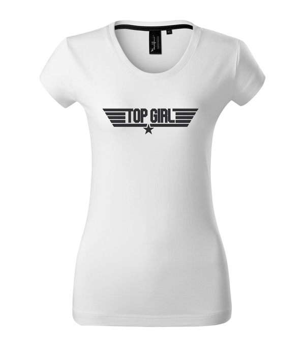 Top girl - Prémium női póló fehér