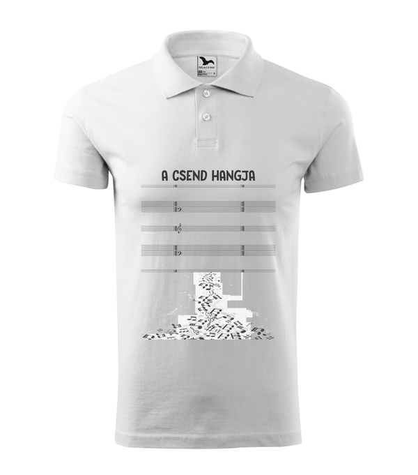 A csend hangja - Galléros férfi póló fehér