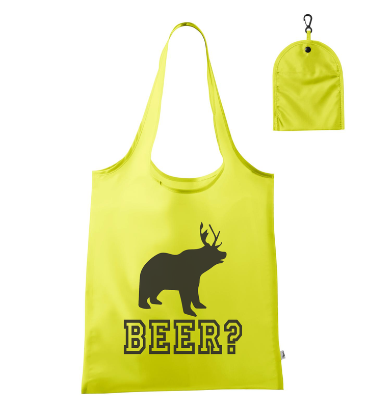 Beer, Deer, Bear? - Bevásárló táska neon sárga
