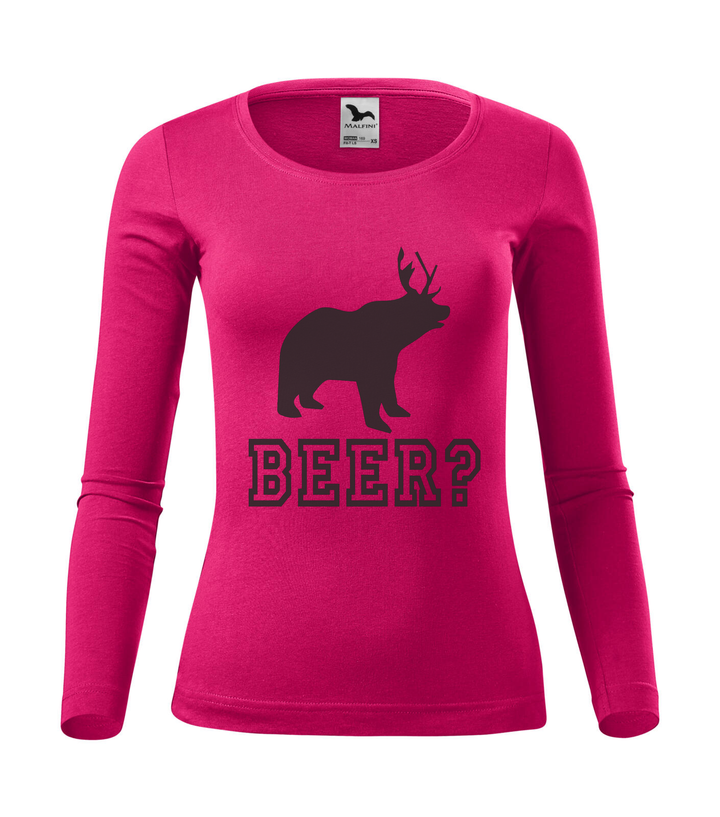 Beer, Deer, Bear? - Hosszú ujjú női póló málna