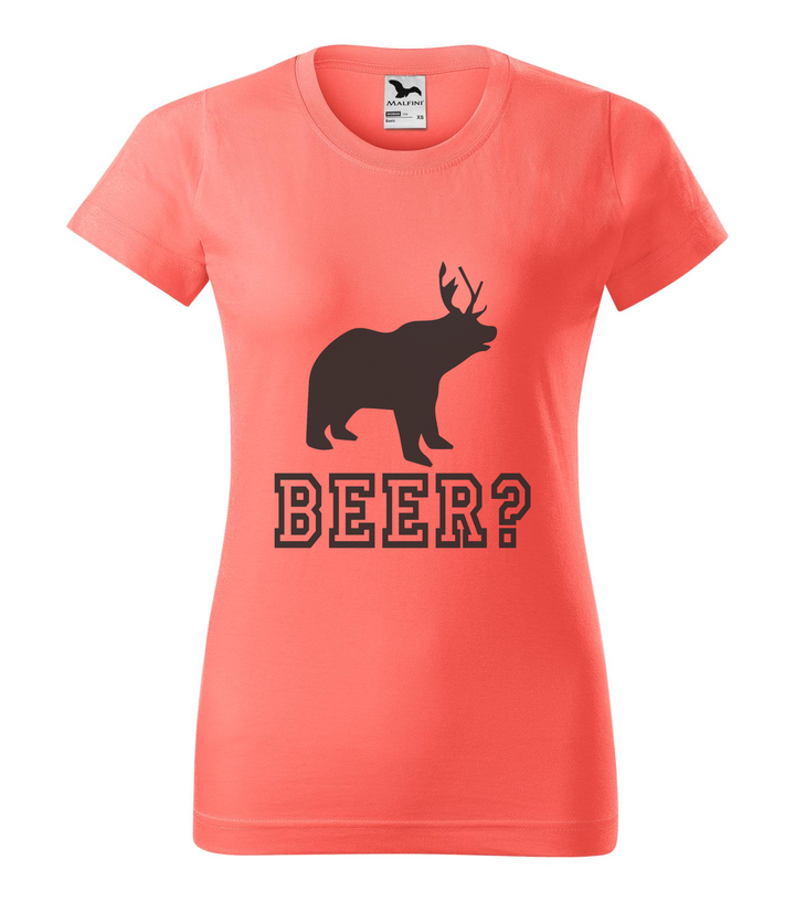 Beer, Deer, Bear? - Női póló coral