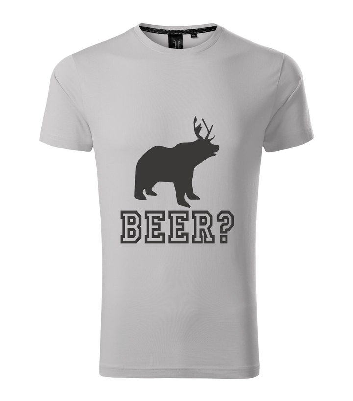 Beer, Deer, Bear? - Prémium férfi póló ezüstszürke