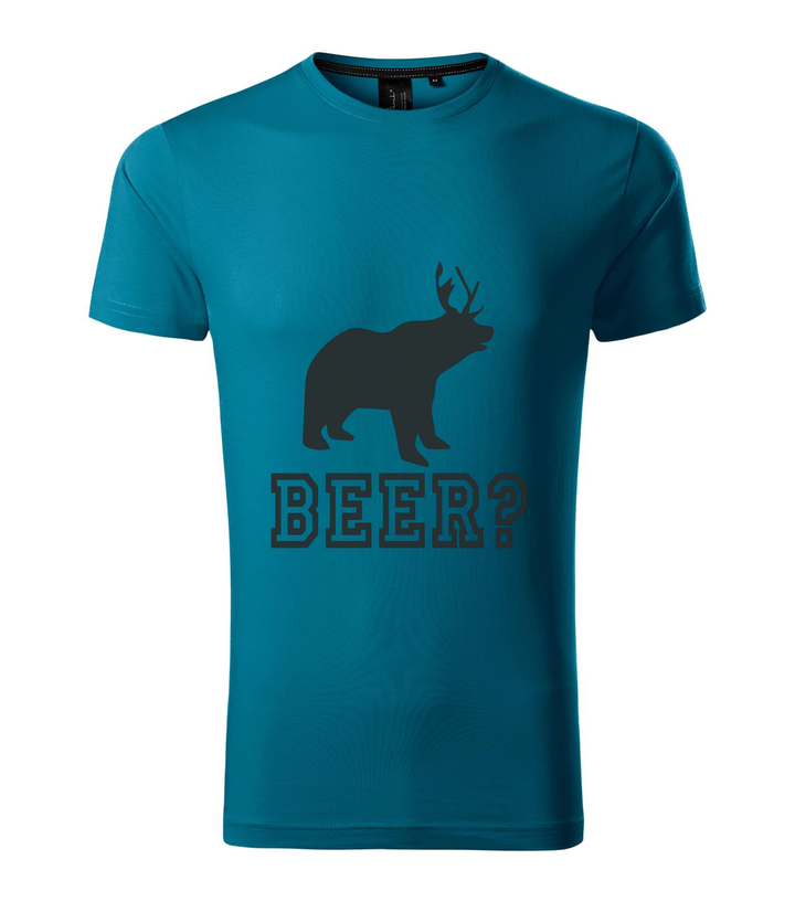 Beer, Deer, Bear? - Prémium férfi póló petrol kék
