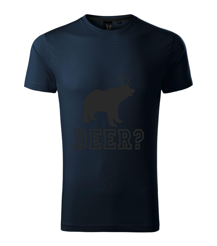 Beer, Deer, Bear? - Prémium férfi póló tengerészkék