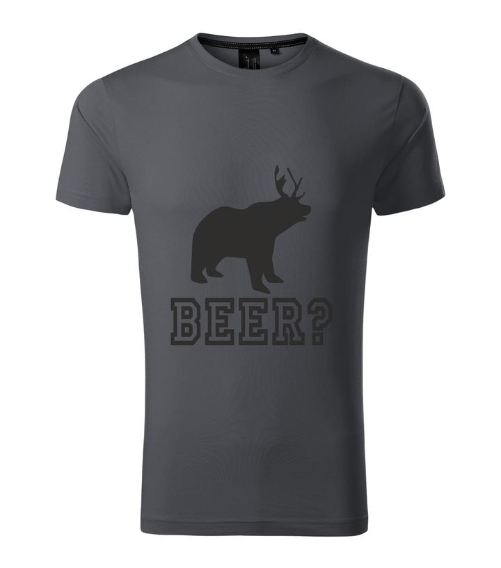 Beer, Deer, Bear? - Prémium férfi póló világos anthracite