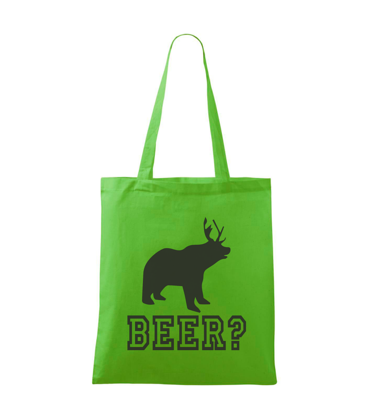 Beer, Deer, Bear? - Vászontáska (42 x 38 cm) almazöld