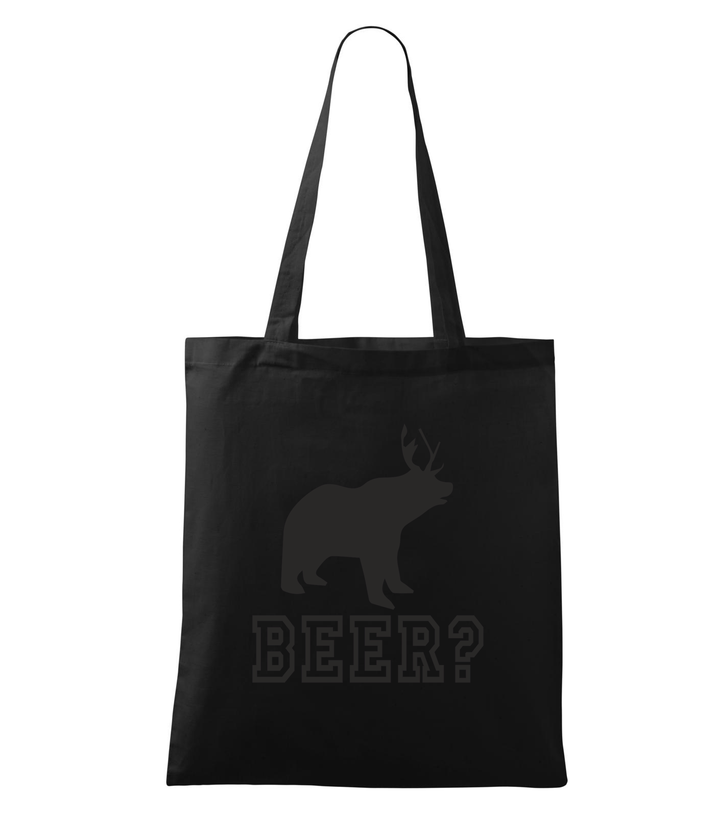 Beer, Deer, Bear? - Vászontáska (42 x 38 cm) fekete