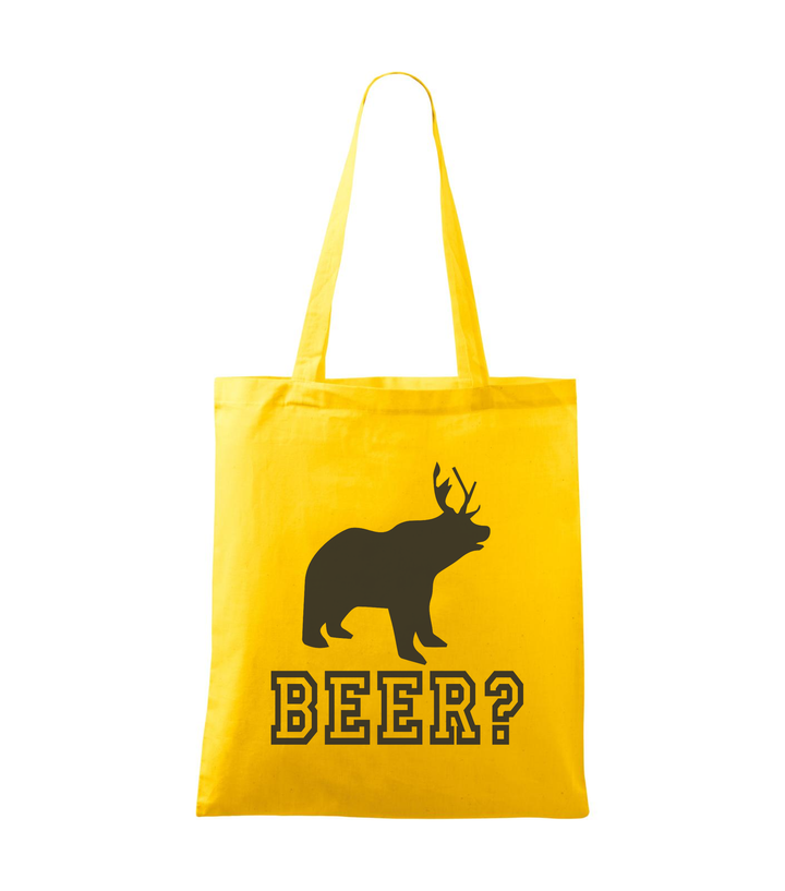 Beer, Deer, Bear? - Vászontáska (42 x 38 cm) sárga
