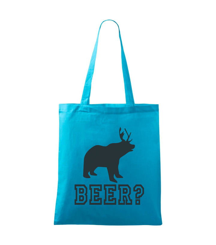 Beer, Deer, Bear? - Vászontáska (42 x 38 cm) türkiz