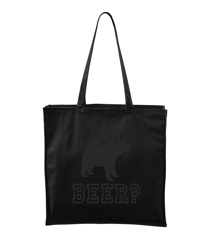 Beer, Deer, Bear? - Vászontáska (43 x 43 cm) fekete