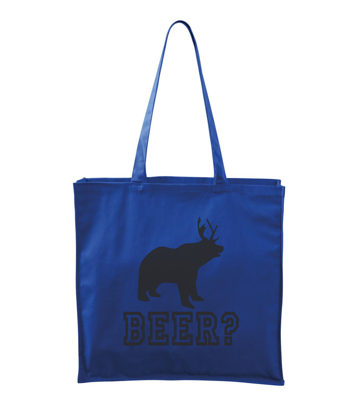 Beer, Deer, Bear? - Vászontáska (43 x 43 cm) királykék