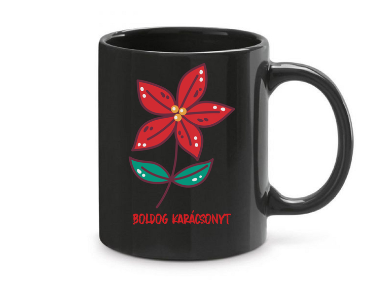 Boldog karácsonyt fagyöngy - Bögre fekete