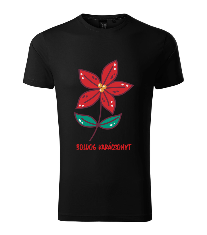 Boldog karácsonyt fagyöngy - Prémium férfi póló fekete