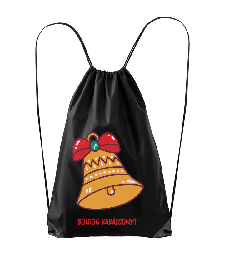 Boldog karácsonyt harang - Hátizsák fekete
