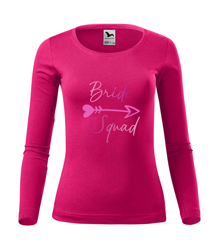 Bride squad - Hosszú ujjú női póló málna