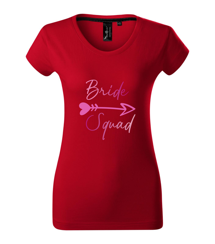 Bride squad - Prémium női póló F1 piros