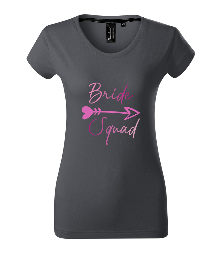 Bride squad - Prémium női póló világos anthracite