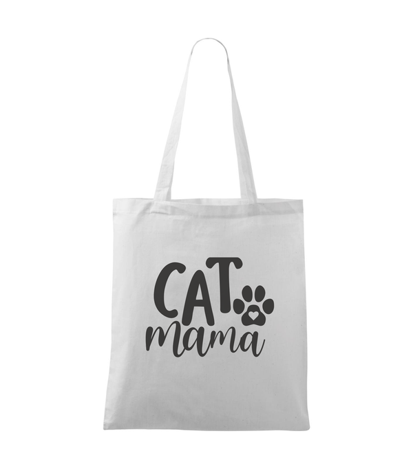 Cat mama - Vászontáska (42 x 38 cm) fehér