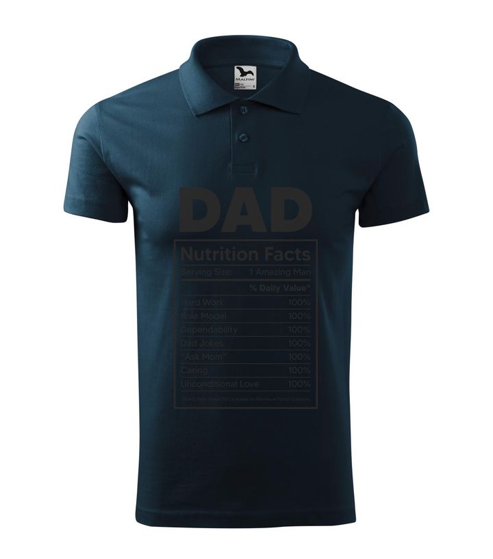 Dad nutrition facts - Galléros férfi póló tengerészkék