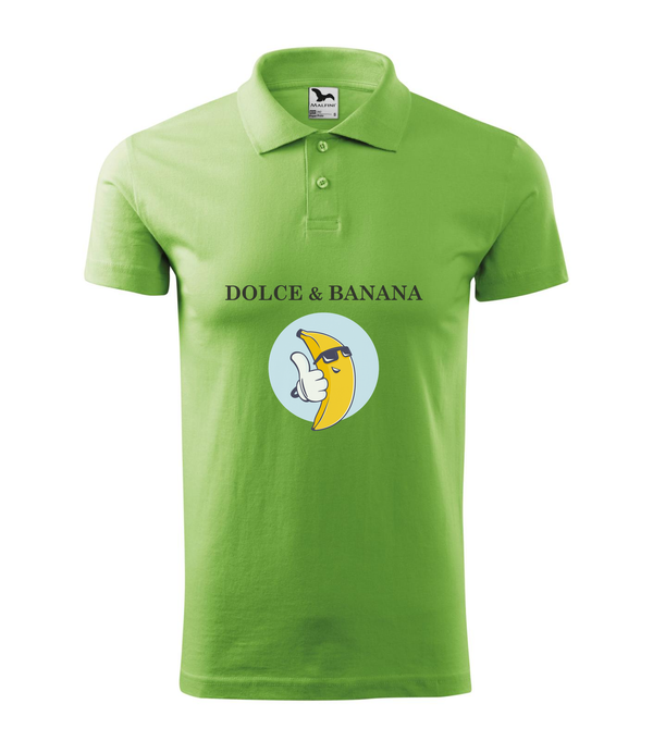 Dolce & Banana - Galléros férfi póló borsózöld