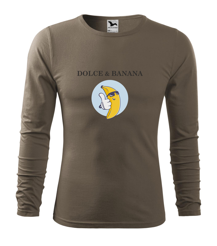 Dolce & Banana - Hosszú ujjú férfi póló army