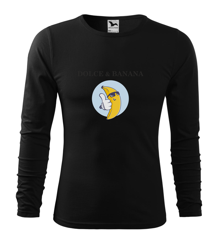 Dolce & Banana - Hosszú ujjú férfi póló fekete