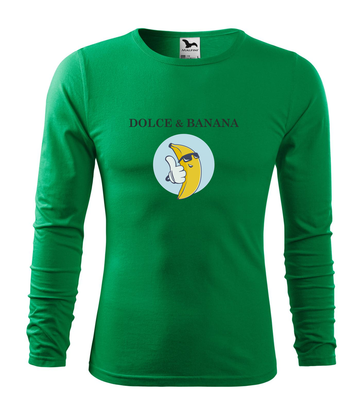 Dolce & Banana - Hosszú ujjú férfi póló fűzöld