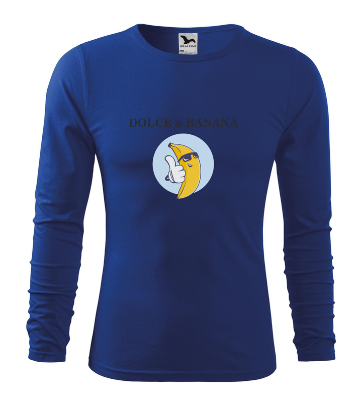 Dolce & Banana - Hosszú ujjú férfi póló királykék