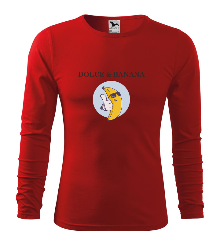 Dolce & Banana - Hosszú ujjú férfi póló piros