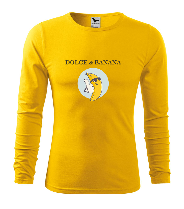 Dolce & Banana - Hosszú ujjú férfi póló sárga