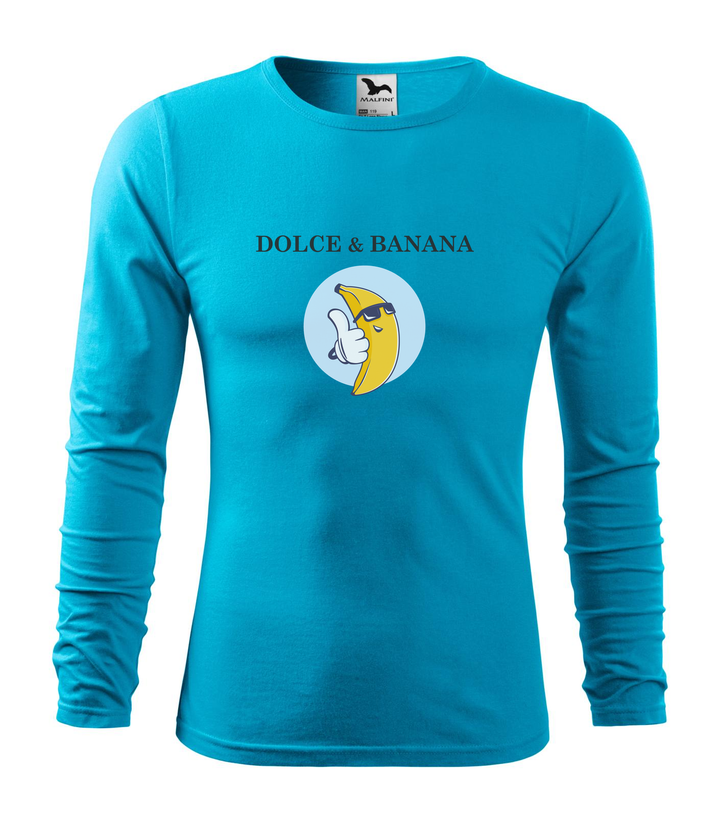 Dolce & Banana - Hosszú ujjú férfi póló türkiz