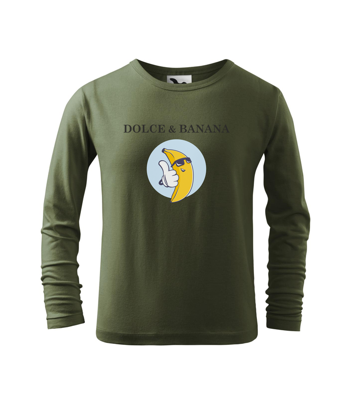 Dolce & Banana - Hosszú ujjú gyerek póló khaki